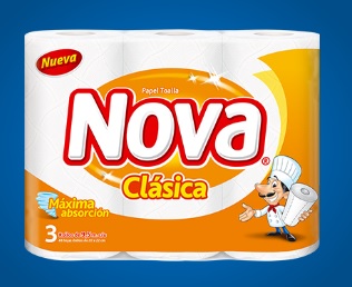 PAPEL TOALLA CLASICA  PAQUETE X 3 MARCA NOVA