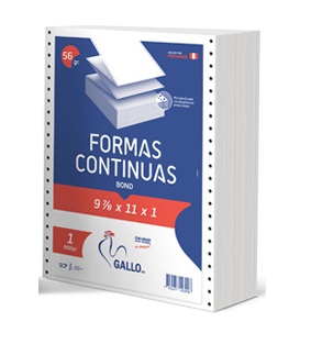 PAPEL CONTINUO EN PAPEL BOND TIPO AUTOCOPIATIVO T: 9 7/8
