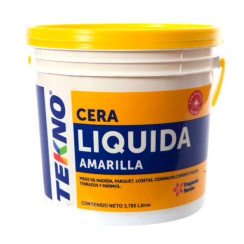 Cera para piso color amarillo Tekno Galon