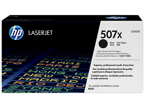 TONER RENDIMIENTO: 11000 PAG COLOR NEGRO CAJA X 01 UNIDAD HP 507X CE400X