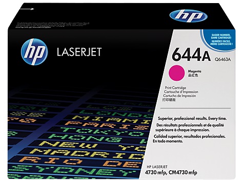 TONER RENDIMIENTO: 12000 PAG COLOR MAGENTA CAJA X 01 UNIDAD HP 644A Q6463A