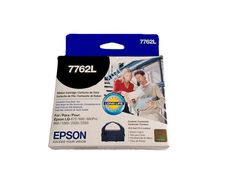 CINTA RENDIMIENTO: 2 MDC COLOR NEGRO LQ-2550/ LQ-2500 / LQ-670/LQ-860 CAJA X 01 UNIDAD EPSON 7762L