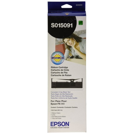 CINTA RENDIMIENTO: FX-980 COLOR NEGRO CAJA X 01 UNIDAD EPSON S015091