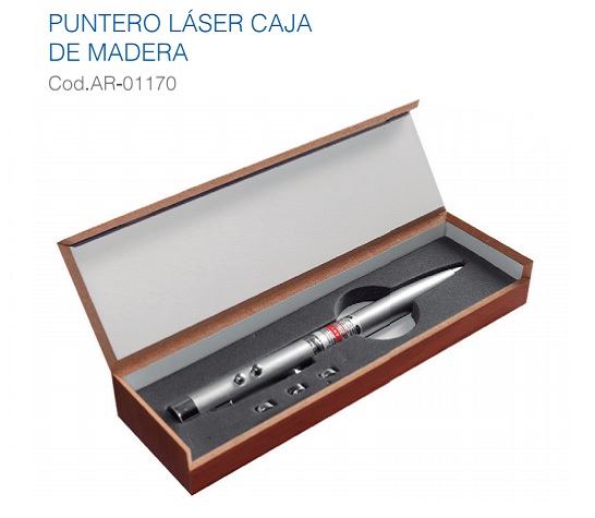 puntero láser mas estuche caja de madera IMPORTADO