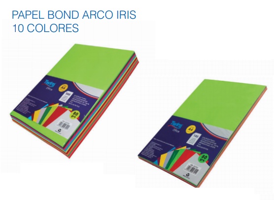 Papel 10 colores neon  arco iris twins