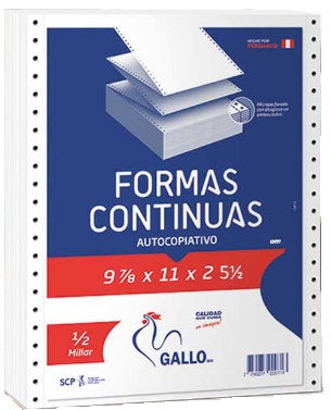 PAPEL CONTINUO EN PAPEL BOND TIPO CONSOLA D/56 GR. COLOR BLANCO T: 9 7/8